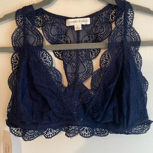 Navy Lace Bralette